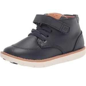 Stride Rite NWT Quinn Toddler Boy Leather Velcro Blue Shoes Sneakers Size 7.5 W